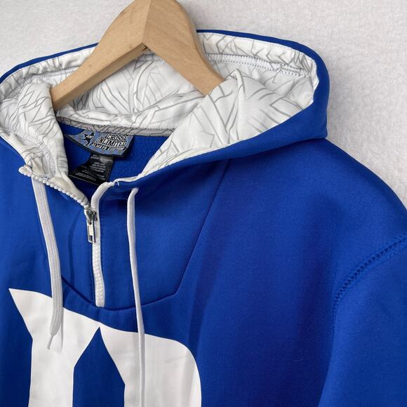 DUKE UNIVERSITY Sweatshirt Adult M LACROSSE BLUE DEVILS Fleece Hooded 1/4 Zip - Picture 5 of 12